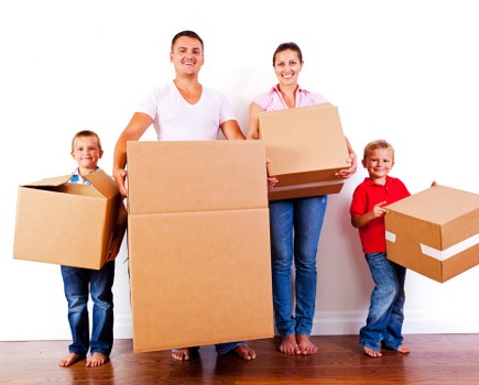 Removal van ready for a local move in Eastsheen