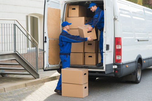 Team reviewing safety checks during a move