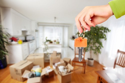Recycling and waste separation during a Man With Van East Sheen collection