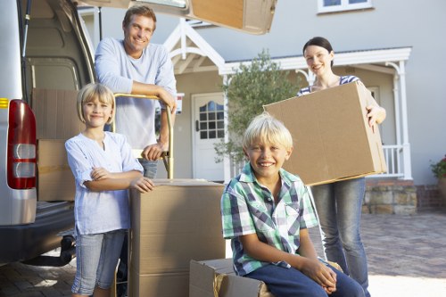Packed boxes and labels ready for a smooth move in Eastsheen