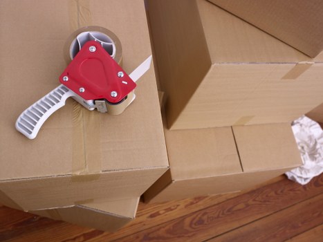 Packed family home prepared for removal in East Sheen