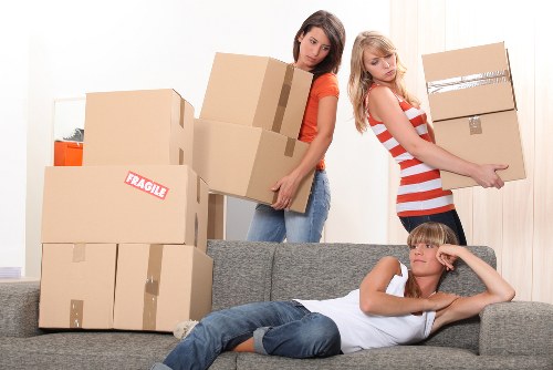 Packed van for a residential or small business move in Eastsheen